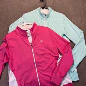 FootJoy Golf Lot of 2 Jackets Womens Large Full Zip Mock Greensboro Country Club